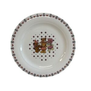 Sango Dancing Bears 3936 Bone China Childs Plate White Korea